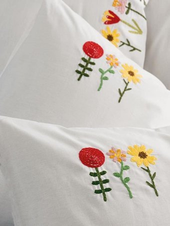 Cotton Box Ranforce Dört Mevsim 200 x 220 cm Modern Çift Kişilik Nevresim Takımı Pembe