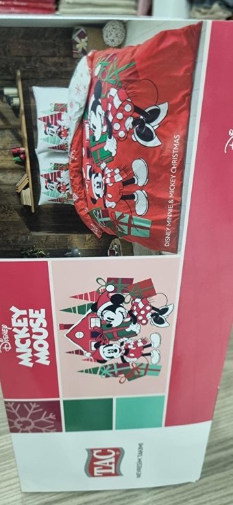 Taç Pamuk Dört Mevsim 200 x 220 cm Lastikli Christmas Çift Kişilik Nevresim Takımı Kırmızı