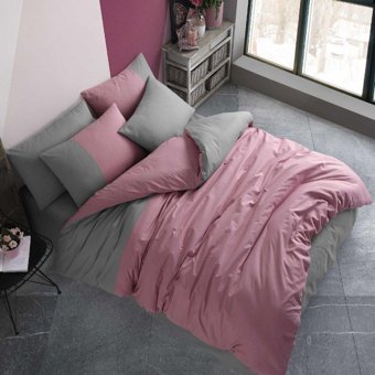 Hobby Pamuk Dört Mevsim 200 x 220 cm Düz Çift Kişilik Nevresim Takımı Gri Gülkurusu