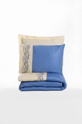 Cotton Box Saten Dört Mevsim 200 x 220 cm Modern Çift Kişilik Nevresim Takımı Bej
