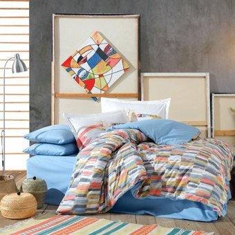 Hobby Pamuk Dört Mevsim 200 x 220 cm Yaprak Çift Kişilik Nevresim Takımı Kırık Beyaz