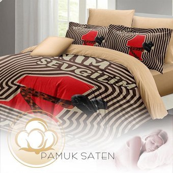 Mono Home Pamuk Saten Dört Mevsim 200 x 220 cm 3D Çift Kişilik Nevresim Takımı Bej