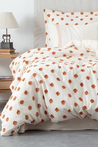 Ecocotton Pamuk Dört Mevsim 200 x 220 cm Modern Çift Kişilik Nevresim Takımı Terra
