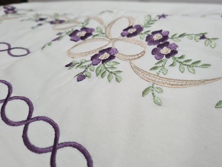 Çeyiz Diyarı Pamuk Dört Mevsim 200 x 220 cm Çiçekli Çift Kişilik Nevresim Takımı Krem