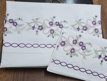 Çeyiz Diyarı Pamuk Dört Mevsim 200 x 220 cm Çiçekli Çift Kişilik Nevresim Takımı Krem