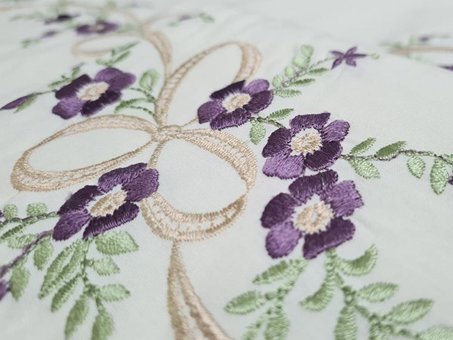 Çeyiz Diyarı Pamuk Dört Mevsim 200 x 220 cm Çiçekli Çift Kişilik Nevresim Takımı Krem