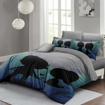 Mono Home Pamuk Saten Dört Mevsim 200 x 220 cm 3D Çift Kişilik Nevresim Takımı Gri