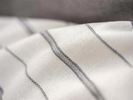 Clasy Pamuk Polyester Dört Mevsim 200 x 220 cm Çizgili Çift Kişilik Nevresim Takımı Gri