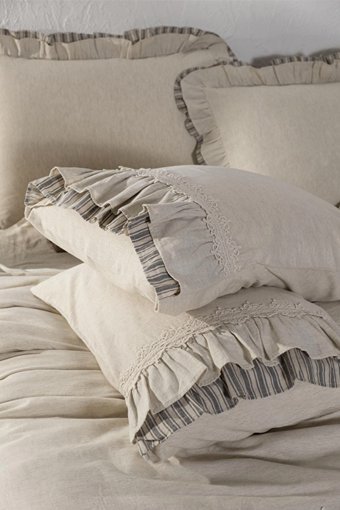 Ecocotton Keten Dört Mevsim 200 x 220 cm Etnik Çift Kişilik Nevresim Takımı Antrasit