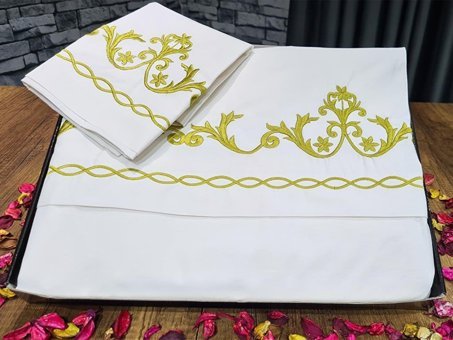 Çeyiz Diyarı Pamuk Kışlık 200 x 220 cm Düz Çift Kişilik Nevresim Takımı Krem