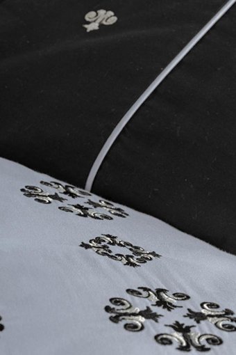 Cotton Box Saten Dört Mevsim 200 x 220 cm Modern Çift Kişilik Nevresim Takımı Gri