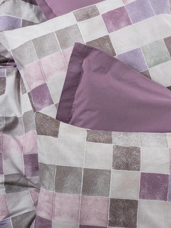 Cotton Box Ranforce Dört Mevsim 200 x 220 cm Kareli Çift Kişilik Nevresim Takımı Gül Kurusu