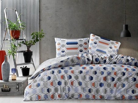 Nevresim Dünyası Ranforce Dört Mevsim 200 x 220 cm Lastikli Genç Çift Kişilik Nevresim Takımı Mavi