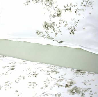 Karaca Home Pamuk Saten Dört Mevsim 200 x 220 cm Çiçekli Çift Kişilik Nevresim Takımı Yeşil