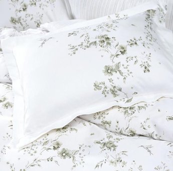 Karaca Home Pamuk Saten Dört Mevsim 200 x 220 cm Çiçekli Çift Kişilik Nevresim Takımı Yeşil