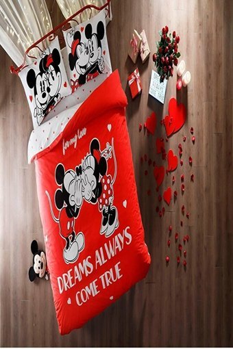 Taç Pamuk Dört Mevsim 200 x 220 cm Lastikli Çizgi Kahraman Çift Kişilik Nevresim Takımı Beyaz
