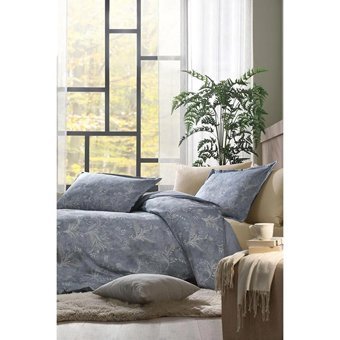 Nevresim Dünyası Ranforce Kışlık 200 x 220 cm Çiçekli Çift Kişilik Nevresim Takımı Mavi