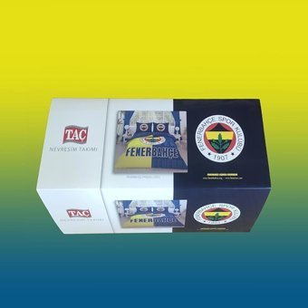 Taç Pamuk Dört Mevsim 200 x 220 cm Lastikli Taraftar Çift Kişilik Nevresim Takımı Lacivert Sarı