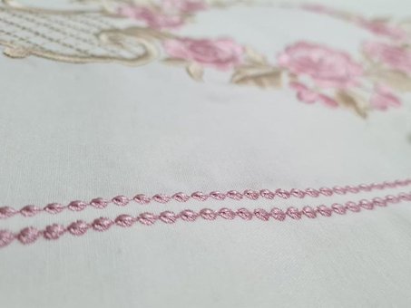 Çeyiz Diyarı Pamuk Kışlık 200 x 220 cm Etnik Çift Kişilik Nevresim Takımı Krem