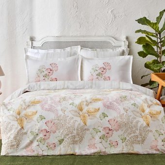 Karaca Home Pamuk Saten Dört Mevsim 200 x 220 cm Çiçekli Çift Kişilik Nevresim Takımı Pembe