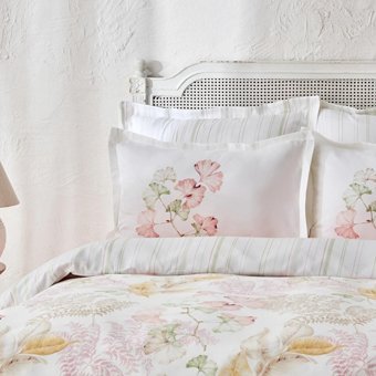 Karaca Home Pamuk Saten Dört Mevsim 200 x 220 cm Çiçekli Çift Kişilik Nevresim Takımı Pembe