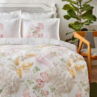 Karaca Home Pamuk Saten Dört Mevsim 200 x 220 cm Çiçekli Çift Kişilik Nevresim Takımı Pembe