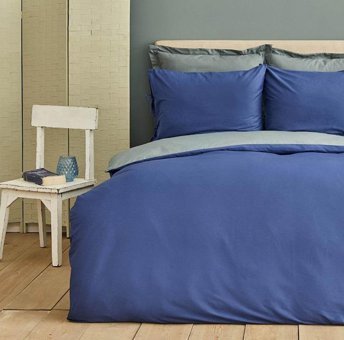 Karaca Home Pamuk Dört Mevsim 200 x 220 cm Düz Çift Kişilik Nevresim Takımı Lacivert