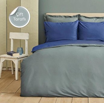 Karaca Home Pamuk Dört Mevsim 200 x 220 cm Düz Çift Kişilik Nevresim Takımı Lacivert