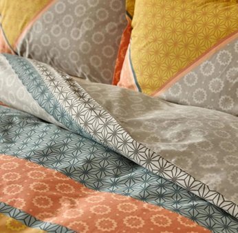 Karaca Home Pamuk Dört Mevsim 200 x 220 cm Desenli Çift Kişilik Nevresim Takımı Hardal