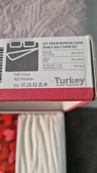 Çapa Home Kışlık 200 x 220 cm Kalp Çift Kişilik Nevresim Takımı Beyaz