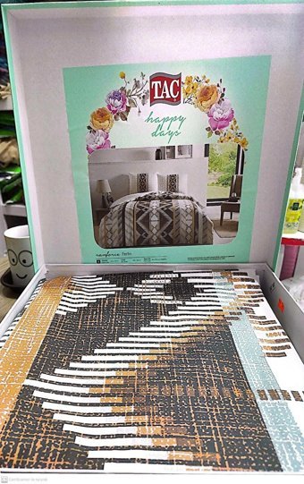 Taç Kışlık 200 x 220 cm Desenli Çift Kişilik Nevresim Takımı Çok Renkli