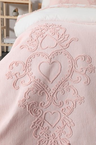 Favora Pamuk Polyester Dört Mevsim 200 x 220 cm Etnik Çift Kişilik Nevresim Takımı Pudra