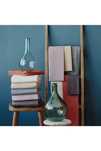 İssimo Home Ranforce Dört Mevsim 200 x 220 cm Düz Çift Kişilik Nevresim Takımı Gül Kurusu
