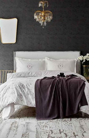 Karaca Home Pamuk Kışlık 200 x 220 cm Battaniyeli Desenli Çift Kişilik Nevresim Takımı Bej