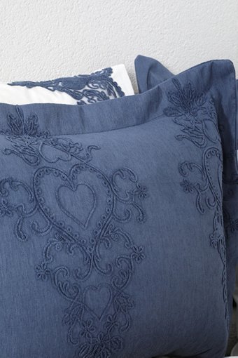 Favora Pamuk Polyester Dört Mevsim 200 x 220 cm Etnik Çift Kişilik Nevresim Takımı Lacivert