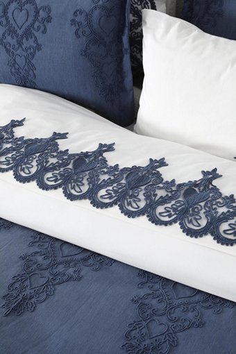 Favora Pamuk Polyester Dört Mevsim 200 x 220 cm Etnik Çift Kişilik Nevresim Takımı Lacivert