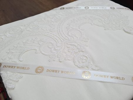 Çeyiz Diyarı Pamuk Dört Mevsim 200 x 225 cm Etnik Çift Kişilik Nevresim Takımı Krem