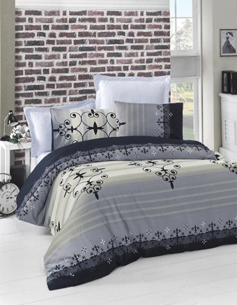 Komfort Home Pamuk Saten 200 x 220 cm Desenli Çift Kişilik Nevresim Takımı Çok Renkli