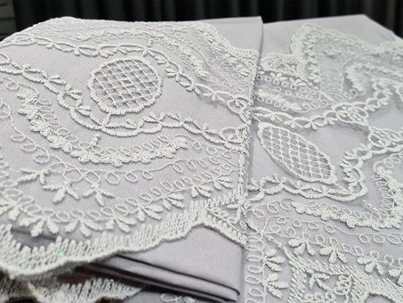 Çeyiz Diyarı Pamuk Dört Mevsim 200 x 220 cm Etnik Çift Kişilik Nevresim Takımı Gri