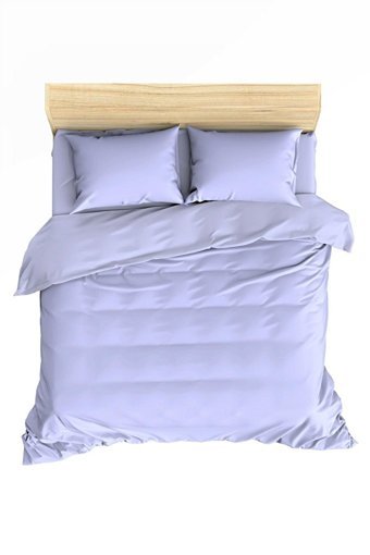 Makiteks Pamuk Dört Mevsim 200 x 220 cm Düz Çift Kişilik Nevresim Takımı Açık Mavi