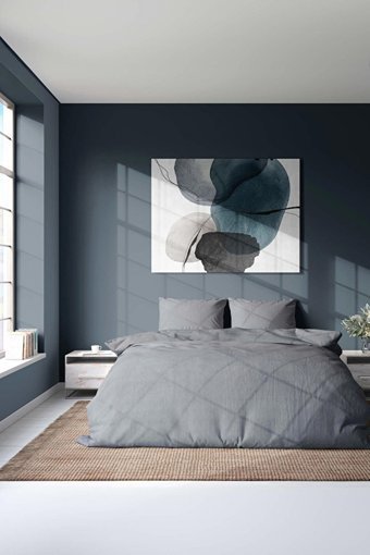 Favora Pamuk Dört Mevsim 200 x 220 cm Düz Çift Kişilik Nevresim Takımı Antrasit
