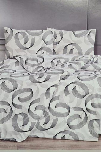 Çeyiz Diyarı Ranforce Dört Mevsim 200 x 240 cm 3D Çift Kişilik Nevresim Takımı Siyah