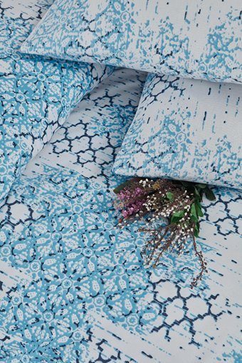 Mislina Home Dört Mevsim 200 x 220 cm Mykonos Çift Kişilik Nevresim Takımı Mavi