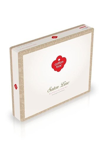 Cotton Box Saten Dört Mevsim 200 x 220 cm Düz Çift Kişilik Nevresim Takımı Bej