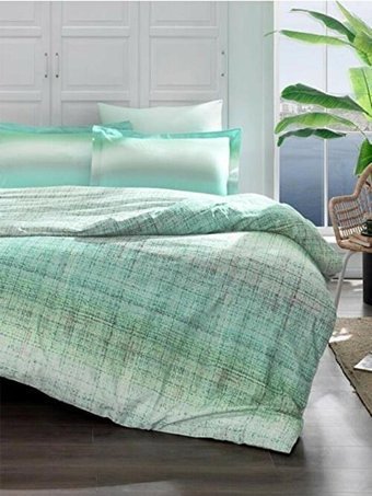 Özdilek Ranforce Kışlık 200 x 220 cm Ekoseli Çift Kişilik Nevresim Takımı Yeşil