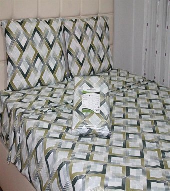 More Home Pamuk Dört Mevsim 200 x 220 cm Lastikli Kareli Çift Kişilik Nevresim Takımı Çok Renkli