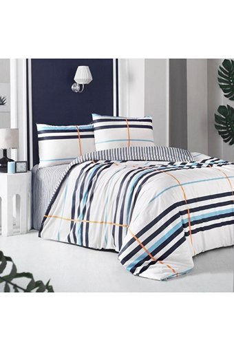 Altınbaşak Pamuk Ranforce Dört Mevsim 200 x 220 cm Modern Çift Kişilik Nevresim Takımı Beyaz
