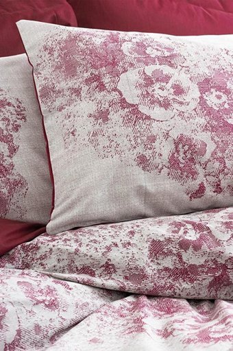Cotton Box Pamuk Dört Mevsim 200 x 220 cm Çiçekli Çift Kişilik Nevresim Takımı Bordo