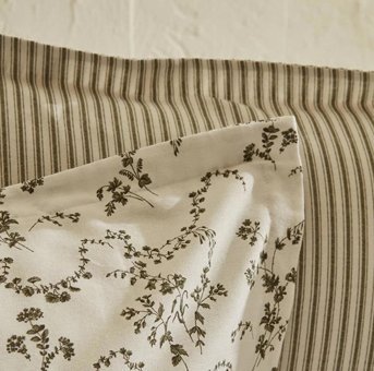 Karaca Home Pamuk Dört Mevsim 200 x 220 cm Çiçekli Çift Kişilik Nevresim Takımı Haki