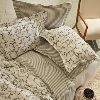 Karaca Home Pamuk Dört Mevsim 200 x 220 cm Çiçekli Çift Kişilik Nevresim Takımı Haki